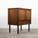 Prachtig vintage bijzet / barkastje, Huis en Inrichting, Ophalen of Verzenden, Metaal, Vintage, Met slot