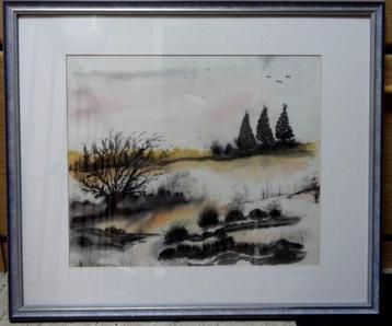 Lithografie onder glas beschikbaar voor biedingen