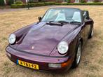 Porsche 964 C4 cabrio Amethyst zeldzaam 650 km sinds revisie, Auto's, Porsche, Cabriolet, Zwart, Leder, Handgeschakeld