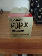 Canon FD 50mm 3.5 macro met extension tube, Audio, Tv en Foto, Foto | Lenzen en Objectieven, Ophalen of Verzenden, Zo goed als nieuw