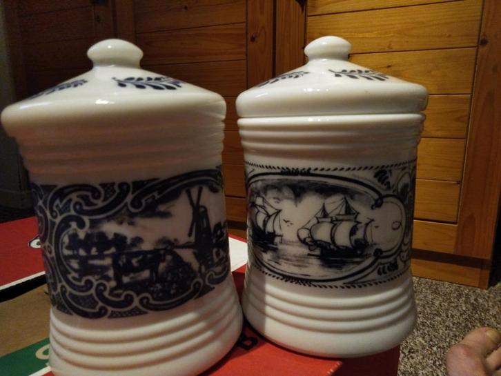 2 voorraadpotten (onbreekbaar), Huis en Inrichting, Keuken | Servies, Zo goed als nieuw, Ophalen of Verzenden