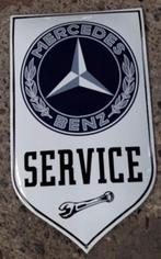 `Mercedes Benz service emaillen garage showroom reclame bord, Verzamelen, Ophalen of Verzenden, Zo goed als nieuw, Reclamebord