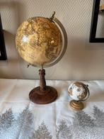 Lot de 2 globes déco – Style vintage avec pied bois, Ophalen, Zo goed als nieuw