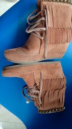 Leuke Ash zachte suède beige boots met franjes 36, Enlèvement ou Envoi, Beige, Comme neuf, Boots et Botinnes