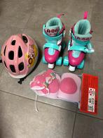 Rolschaatsen, helm, bescherming, Enfants & Bébés, Jouets | Extérieur | Patins à roulettes, Enlèvement ou Envoi, Comme neuf, Enfants