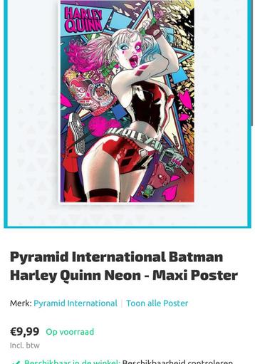 Batman Harley Quinn Neon - Maxi Poster