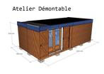 Werkplaats/chalet/demonteerbaar bijgebouw — Modulair en geïs, Ophalen, Gebruikt, Overige typen, 2 ramen