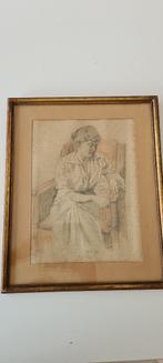 gerard roosen femme assise 1917, Antiquités & Art, Art | Peinture | Classique, Enlèvement ou Envoi