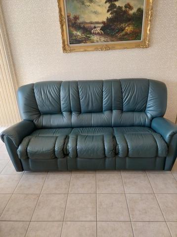 lederen salon, Huis en Inrichting, Ophalen, Gebruikt, Klassiek, Leer