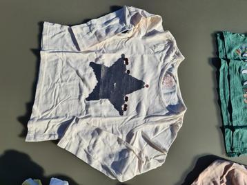 Witte longsleef, trui, pull met ster, CA, 128 beschikbaar voor biedingen