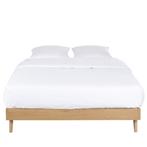 2 persoonsbed + lattenbodem, Ophalen, Beige, Sixties, 200 cm