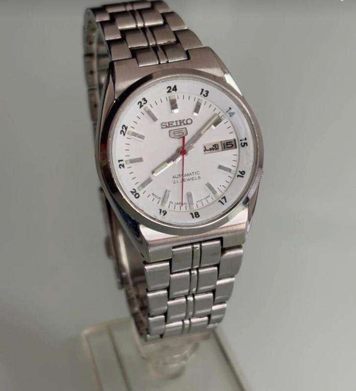 Seiko 5 Automatic – 21 Jewels – Day-Date – Compact Vintage F, Bijoux, Sacs & Beauté, Montres | Hommes, Seiko, Acier, Acier, Enlèvement