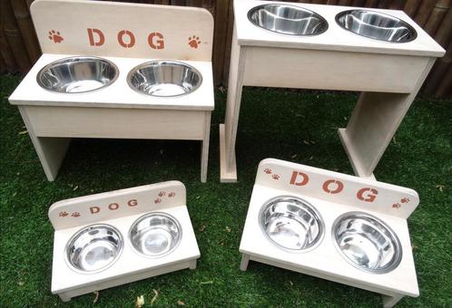 nieuwe houten eet-drinkbak voor honden of katten vanaf 25 €, Dieren en Toebehoren, Hondenvoerbakken en Drinkbakken, Nieuw, Ophalen
