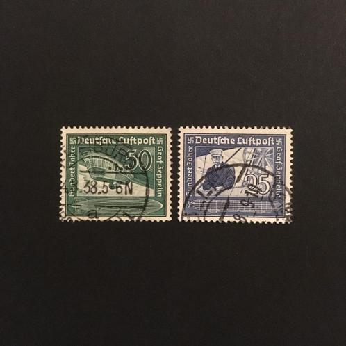 Duitse postzegels 1938 - von Zeppelin, Postzegels en Munten, Postzegels | Europa | Duitsland, Gestempeld, Duitse Keizerrijk, Verzenden