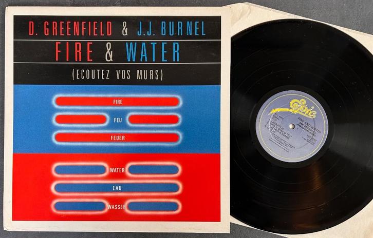 DAVE GREENFIELD & J.J. BURNEL - Fire & water ( LP; MINT ), Cd's en Dvd's, Vinyl | Rock, Zo goed als nieuw, Alternative, 12 inch