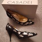 CASADEI *TAILLE 39,5 *ESCARPINS UNIQUES EN CUIR+TISSU+PAILLE, Vêtements | Femmes, CASADEI, Escarpins, Comme neuf, Enlèvement