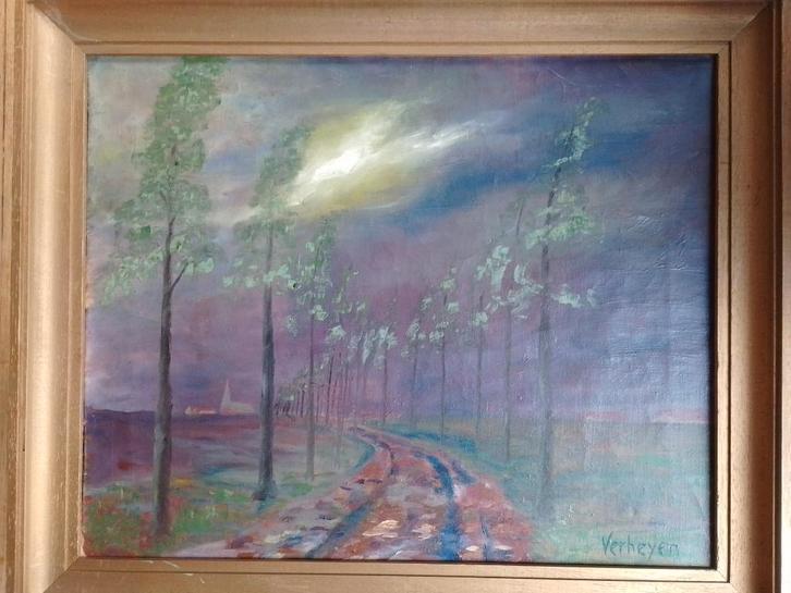 Verheyen   Dreigend Onweer, Antiek en Kunst, Kunst | Schilderijen | Klassiek, Verzenden