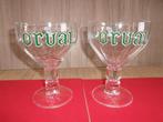 2 verres orval verts, Collections, Comme neuf, Enlèvement ou Envoi, Verre à bière