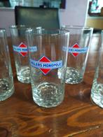 8 verres Villers Monopole (H:12.5 cm), Ophalen of Verzenden, Gebruikt, Glas, Glas of Glazen