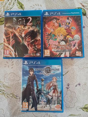 Jeux ps4 manga/anime