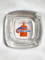 vintage glazen asbak met reclame, Ophalen of Verzenden