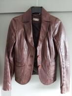 Prachtige lederen blazer, Kleding | Dames, Ophalen, Bruin, WE, Zo goed als nieuw