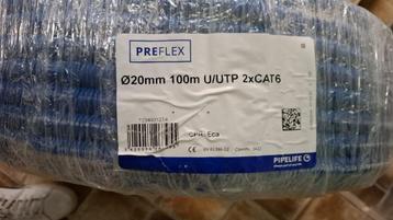 Dubbele CAT6 UTP kabel 20mm in flexdraad, Enlèvement, Neuf