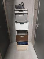 8 Curver Unibox opbergboxen  30 liter - Maat L, Huis en Inrichting, 20 tot 30 liter, Ophalen, Gebruikt, Kunststof