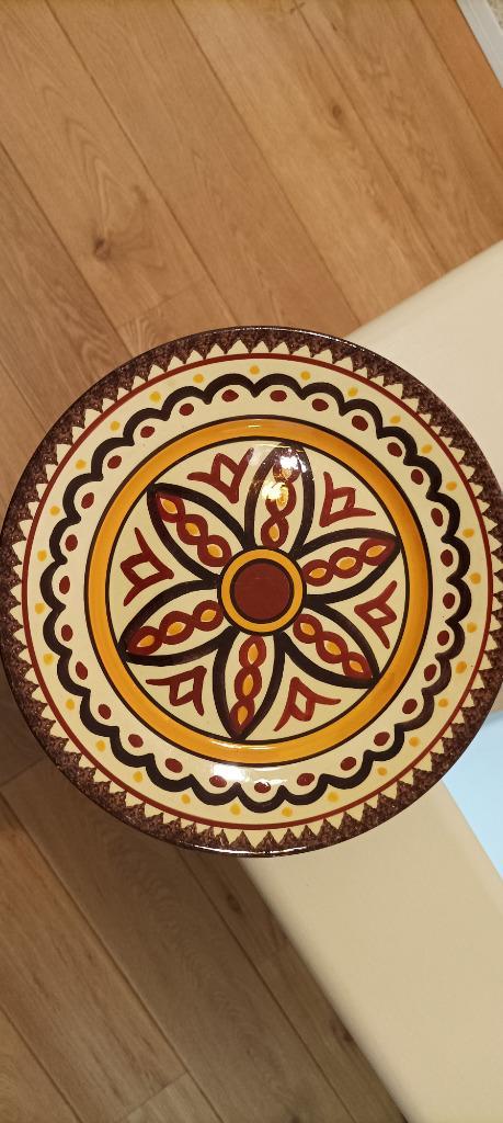 oud porseleinen bord met de hand gedecoreerd - Quimper, Antiek en Kunst, Antiek | Porselein, Ophalen of Verzenden