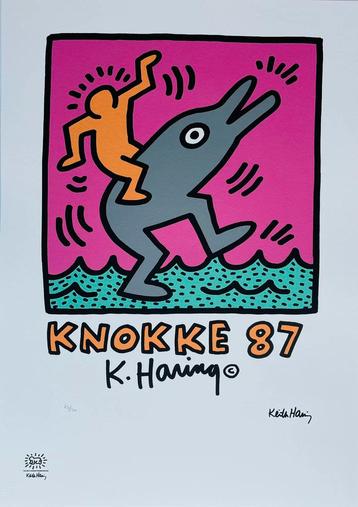 Prachtige Lithografie + certificaat • Keith Haring Knokke 87