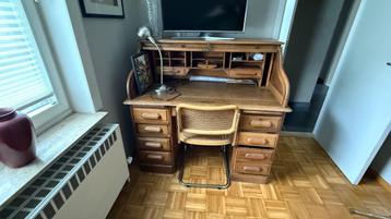 Bureau à volets américain ancien en chêne complet, Enlèvement, Utilisé