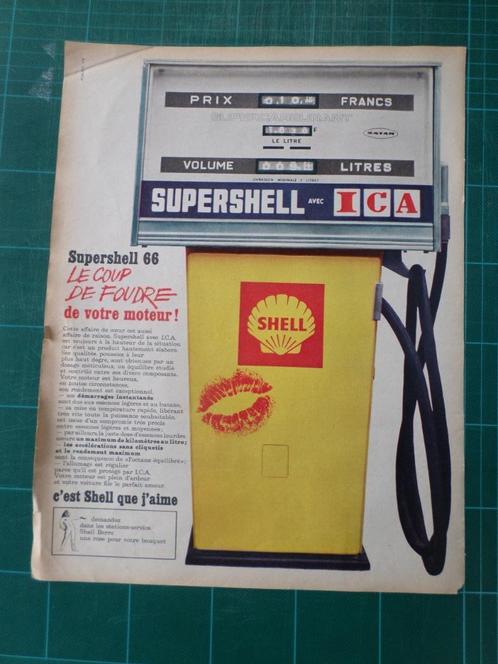Shell - produit pétrolier - publicité papier - 1966, Collections, Marques & Objets publicitaires, Utilisé, Autres types, Enlèvement ou Envoi