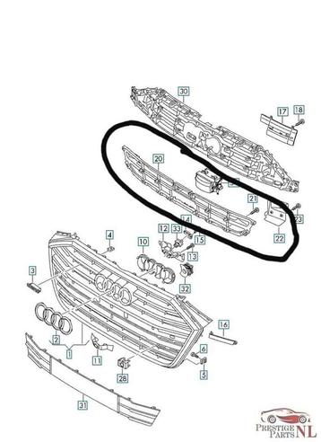 Radar Houder Audi A8 D5 4N0807683 Orgineel Bumper Roosters  disponible aux enchères