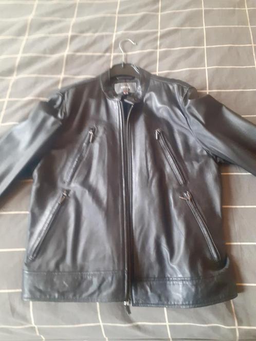 Heupjas in leder, Kleding | Heren, Jassen | Zomer, Nieuw, Maat 48/50 (M), Zwart, Verzenden