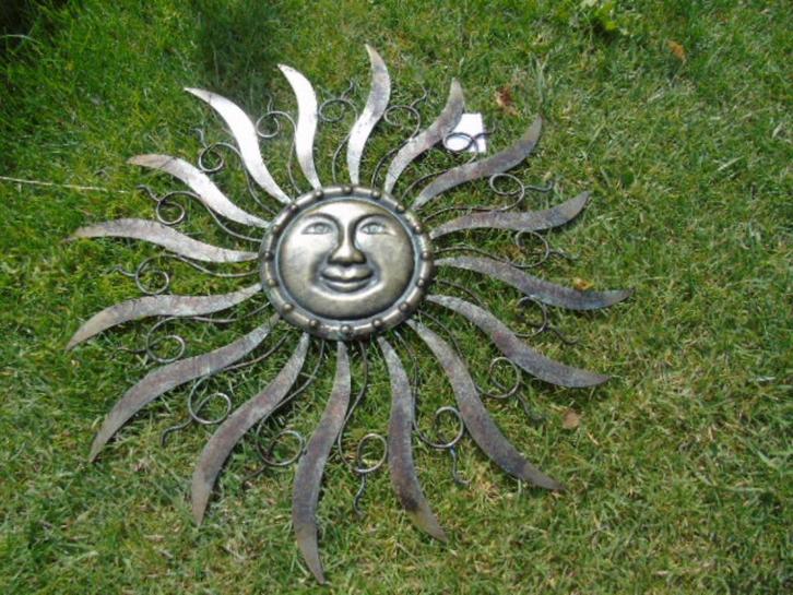 fronton, zon, wanddecoratie, smeedijzer, pat, brons, Tuin en Terras, Tuinwanddecoratie, Nieuw, Ophalen