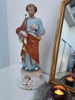 Beeld Heilige Jozef in biscuit- 45 cm, Antiek en Kunst, Ophalen