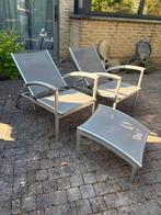 Triniti design alu lounge ligstoelen en hocker, Tuin en Terras, Tuinsets en Loungesets, Ophalen, Hocker