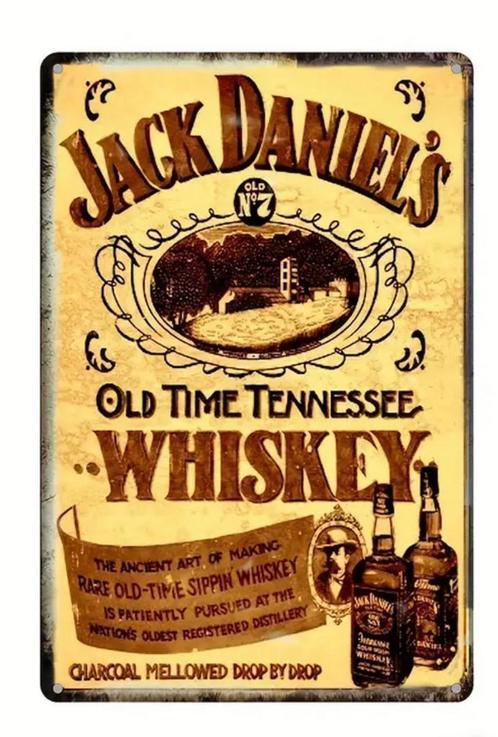 Panneau d'affichage vintage en métal de Jack Daniel - neuf, Collections, Marques & Objets publicitaires, Neuf, Panneau publicitaire