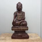 Grote houten boeddha, Antiek en Kunst, Ophalen