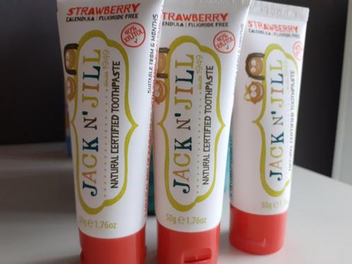 Jack n' Jill natuurlijke tandpasta aardbeiensmaak (3 tubes), Bijoux, Sacs & Beauté, Beauté | Soins de la bouche, Neuf, Dentifrice