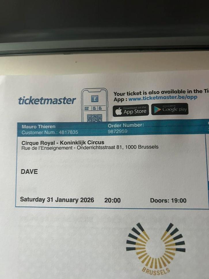 Franse chansonier Dave in Brussel 31 januari 2026., Tickets en Kaartjes, Concerten | Dance, Twee personen, Januari