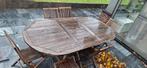 Ensemble table + chaises en bois, Tuin en Terras, Tuinsets en Loungesets, Ophalen, Gebruikt
