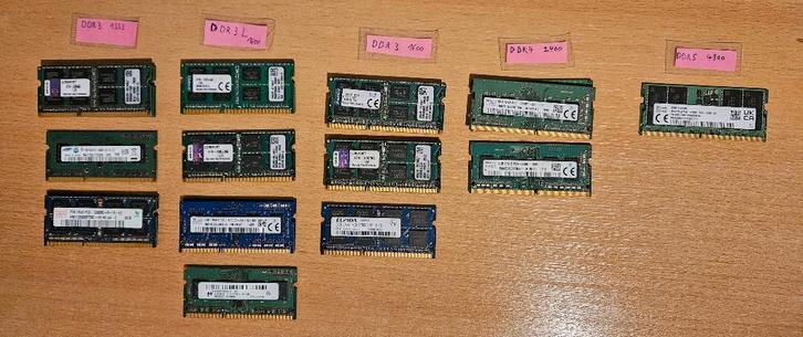 RAM geheugen diverse - laptops / computers / servers, Computers en Software, RAM geheugen, Gebruikt, Laptop, Overige soorten, Ophalen of Verzenden
