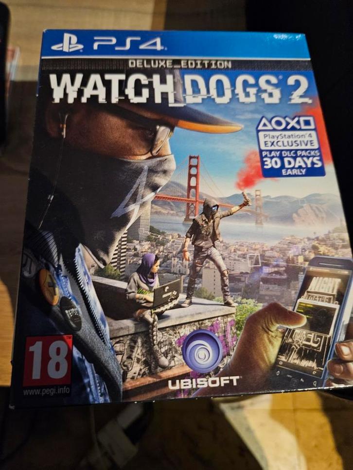 PS4 Watch Dogs 2 - Deluxe Edition, Games en Spelcomputers, Games | Sony PlayStation 4, Zo goed als nieuw, Avontuur en Actie, Vanaf 18 jaar