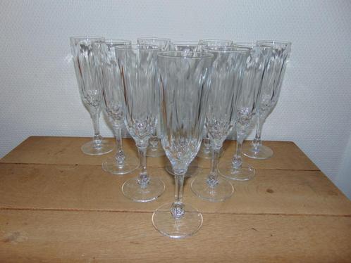 Champagne glazen 10 stuks, Verzamelen, Glas en Drinkglazen, Gebruikt, Overige typen, Ophalen of Verzenden