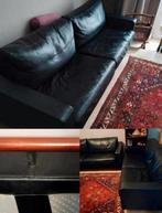 ✓Set 2 GYFORM 3P+2P BANKEN LUXE DESIGN LUXE zwart dik leer, Ophalen, LUXE & PRESTIGE - DESIGN ? CLASSIQUE, Zo goed als nieuw, Rechte bank