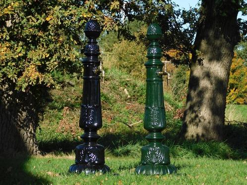 Sierlijke staande waterkraan - donkergroen - aluminium, Tuin en Terras, Waterpartijen en Fonteinen, Fontein, Aluminium, Ophalen of Verzenden