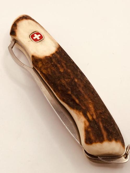 Wenger Stag Horne  Ranger 151 OH 130MM semi serrated  Swiss, Caravans en Kamperen, Kampeergereedschap, Zo goed als nieuw, Verzenden