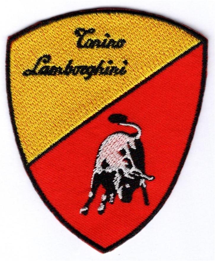 Lamborghini Tonino stoffen opstrijk patch embleem #1, Verzamelen, Automerken, Motoren en Formule 1, Nieuw, Verzenden