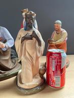 14 gipsen vrij grote antieke beelden kerststal, Ophalen